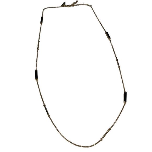 Kate Spade 34” gold, black and pave CZ necklace. Excellent condition! NWOT - Picture 3 of 9